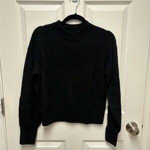 Quince Women's Black Crew Neck Sweater